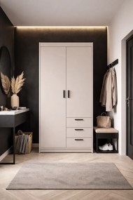 Kaszmirowa szafa dwudrzwiowa z 3 szufladami Z0-A84