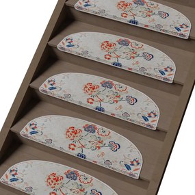 Dywaniki na schody zestaw 16 szt. 20x65 cm Floral Path – Vitaus