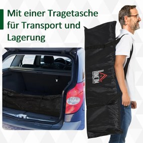 Bramki do piłki nożnej HOMCOM, siatka na piłkę, zestaw 2 mini bramek, składane, metal, tkanina Oxford, dla dzieci, na zewnątrz, czarne, 183 x 90 x 90 cm