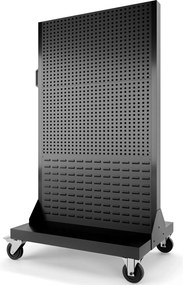 Perforowana ścianka narzędziowa Mariusz All Black 96,5x61x155,5 cm czarna