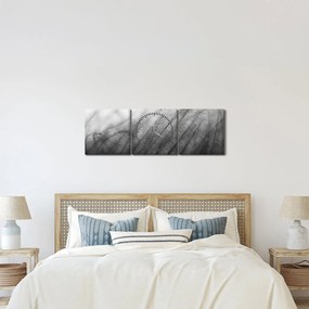 Obraz - Trawa na wietrze (z zegarem) (90x30 cm)