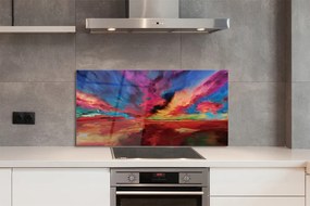 Panel szklany do Kuchni Dynamiczna Kompozycja Barw