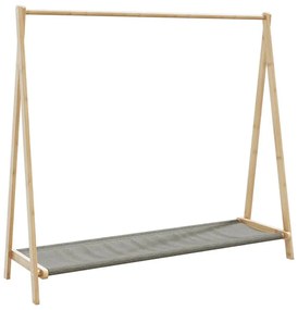 Minimalistyczny na ubrania wieszak z półką H5-F29