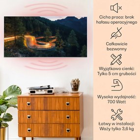 Klarstein Wonderwall Art Smart 700W Panel na Podczerwień W Formie Obrazu Droga