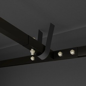 Outsunny 3 x 3 m Zamienna plandeka do pawilonu, plandeka ogrodowa do pawilonu, z otworami drenażowymi, UPF30+, Ciemnoszary