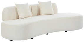 Kanapa 3-osobowa welurowa w kolorze beige BASILIANA