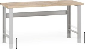 Stół warsztatowy z regulacją wysokości G7, blat bukowy, 1700 x 685 x 840-1040 mm