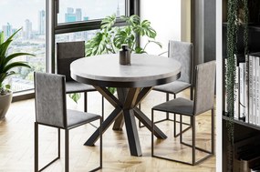 Industrialny stół rozkładany Narvic 120-196 cm