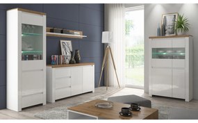 Komoda VILGO 2D3S, błyszczący biały