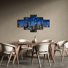 Obraz - Wielkie miasto nocą (125x70 cm)