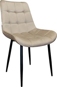 Krzesło Cherry welur na metalowych nogach - tapicerowane : Kolor tkaniny - VELVET - MG06