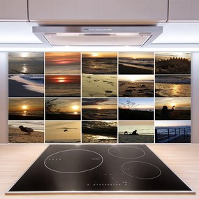 Szkło do Kuchni na Ścianę Szum Morskich Fal