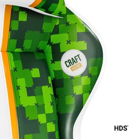 Fotel gamingowy Diablo X-One 2.0 Normal Size, Craft Edition, biało-zielony