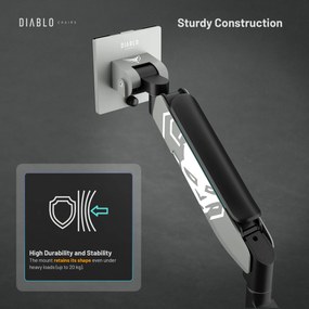 Uchwyt na monitor 49 cali, szaro-czarny LED RGB X-ARM