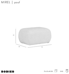 Brązowy podnóżek z materiału bouclé Mirel – Rodier