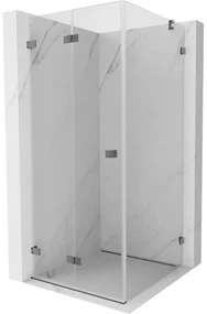 Mexen Lunar-F kabina prysznicowa składana lewa 100 x 100 cm, transparent, gun metal - 836-100-100-95-00-L