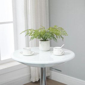 HOMCOM Stół barowy biurko stół kuchenny regulacja wysokości metal ABS biały