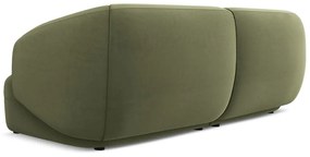 Zielona aksamitna sofa 232 cm Moana – Makamii