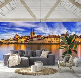 Fototapeta - Kolorowe miasteczko (196x136 cm)