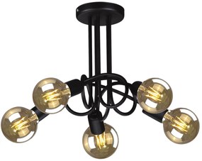 Czarna loftowa lampa sufitowa supeł - S147-Agneso