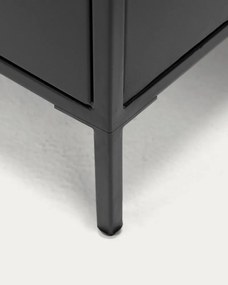 Czarna stalowa szafka nocna Shantay – Kave Home