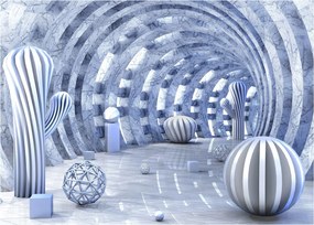 Obraz na szkle - abstrakcja 3D (70x50 cm)