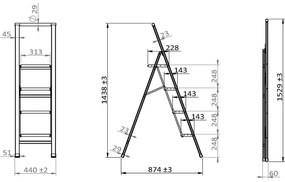 Drabina składana Wenko Ladder, wys. 153 cm