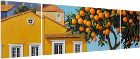 Obraz - Drzewo pomarańczowe (170x50 cm)