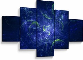 Obraz - niebieska abstrakcja (125x70 cm)