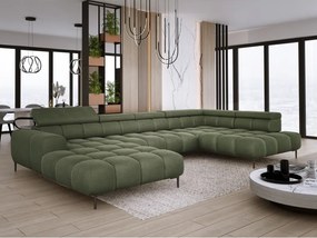 Narożnik PLAZA XL Prawostronny z elektryczną regulacją siedziska Tkanina APHRODITE 12 WERSAL