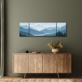 Obraz - Góry oczami grafika (170x50 cm)