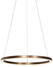 Lampa wisząca brązowa 60 cm w tym LED 3-stopniowy ściemniacz - GirelloDesignerski Oswietlenie wewnetrzne