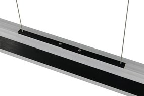 Lampa wisząca LED w kolorze matowej czerni z metalowym kloszem Arcola – Trio