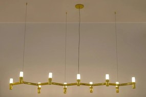 Szeroka lampa wisząca ze szklanymi kloszami Atomic Long