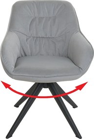 Krzesło do jadalni MCW-K28,  tkanina/tekstylia jasnoszary