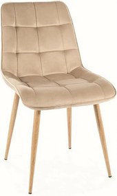 Krzesło tapicerowane CHIC D VELVET beżowe