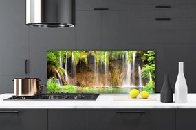 Szkło do Kuchni na Ścianę Potęga Naturalnego Wodospadu