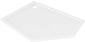 Mexen Flow brodzik pięciokątny slim prawy 100 x 80 cm, biały połysk - 46P108010R