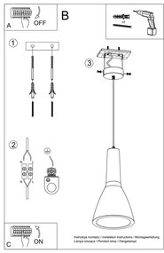 Biała lampa wisząca Nice Lamps Mattia