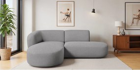 Narożnik w kształcie L Luna, tkanina Lins, Szary, Lewy