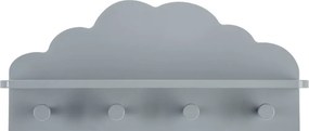Półka z 4 wieszakami CLOUD, 48 x 22 x 12 cm