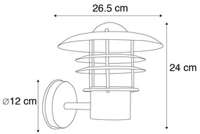 Zewnetrzna Vintage zewnętrzny Kinkiet / Lampa scienna miedź IP44 - Prato Nowoczesny Oswietlenie zewnetrzne