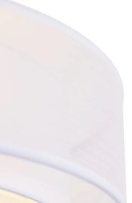 Nowoczesna lampa sufitowa biała 50 cm 3-światła - Drum Duo Nowoczesny Oswietlenie wewnetrzne
