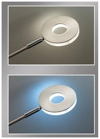 Lampa stojąca LED ze ściemniaczem w kolorze srebra (wysokość 180 cm) Dent – Fischer &amp; Honsel