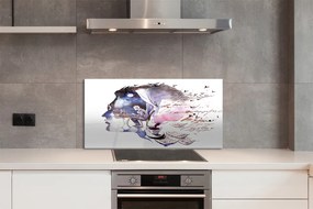 Szklany Panel Malarski Portret Twarzy