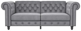 Jasnoszara aksamitna sofa 236 cm Felix – Støraa