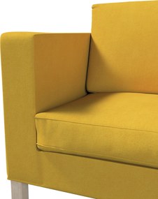 Pokrowiec na sofę Karlanda rozkładaną, krótki kolor żółty tkanina strukturalna