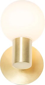 Nowoczesna lampa ścienna złota IP44 - Cederic Up