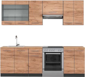 Aneks kuchenny złoty dąb power/antracyt 240x60x81.6 fame-line