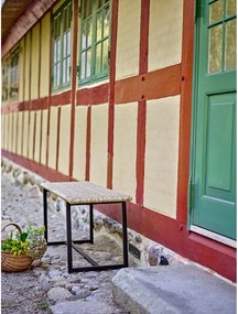 Rattanowa ławka ogrodowa w naturalnym kolorze Adilly – Bloomingville